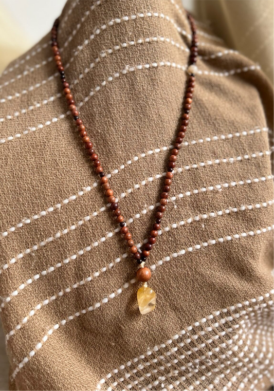 Citrine and Iliahi Long Necklace